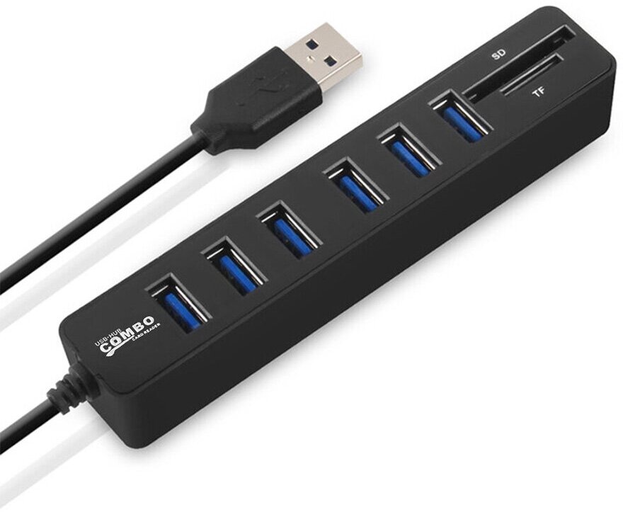 USB HUB 6 (концентратор) + карты памяти SD / TF / картридер USB разветвитель переходник адаптер