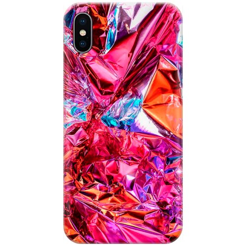 фото Re:pa накладка transparent для apple iphone xs / x с принтом "розовая фольга"