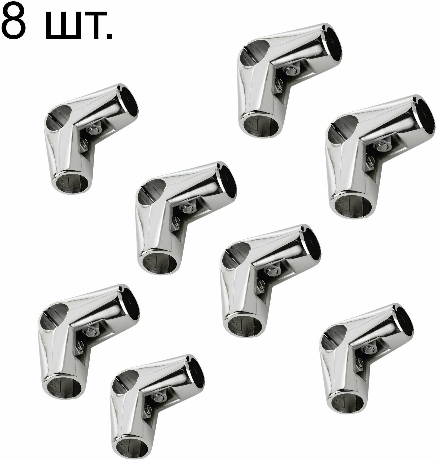 фото R-43-90/221/Uno4 держатель трубы двойной, для трубы D25 , комплект 8 шт.