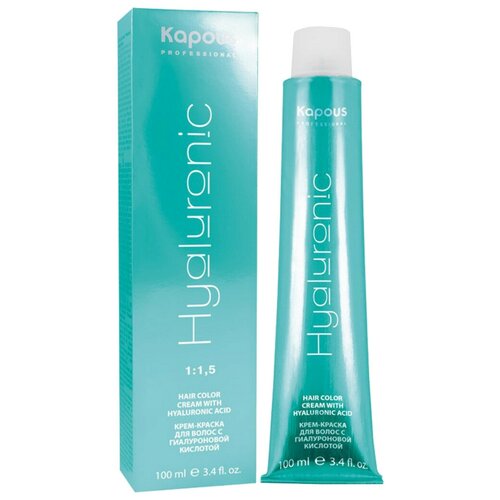 Купить Kapous Hyaluronic Acid Крем-краска для волос с гиалуроновой кислотой, 911 осветляющий серебристый пепельный, 100 мл
