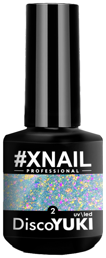 Светоотражающий гель лак XNAIL DISCO YUKI с хлопьями юки, 15 мл, №02