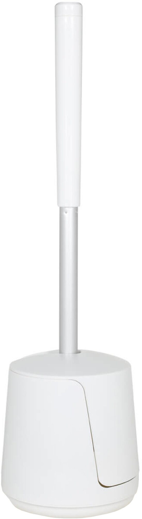 фото Ерш туалетный Kuchenland, 40 см, с автоматической подставкой, резина/пластик, белый, Click