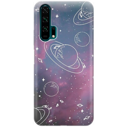 фото Re:pa накладка transparent для honor 20 pro с принтом "космос на закатном небе"