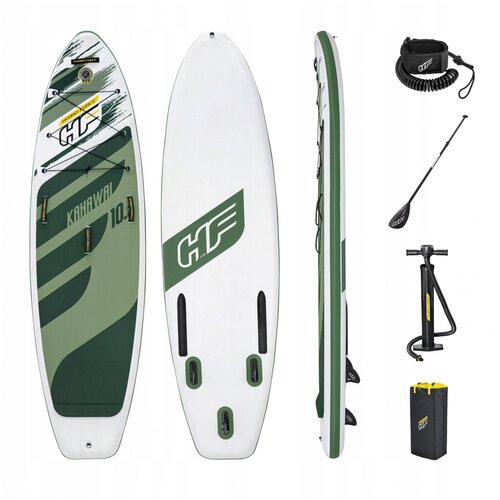 сапборд bestway cап доска sup board bestway hydro force white cap 3 05 м арт 65342 305 серый Сап борд надувной Hydro Force Kahawai 10'2 (310x84x15 см) / BestWay 65308 / Sup board, сапборд, доска для сап серфинга