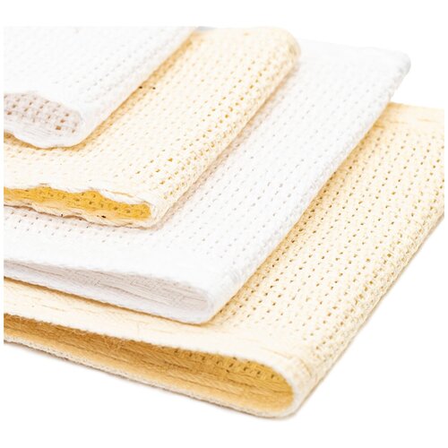 фото Набор канвы-ленты c обработанным краем 14ct, 1,5м*5см/1,5м*7см, 4шт, натуральный и белый цвета, bestex