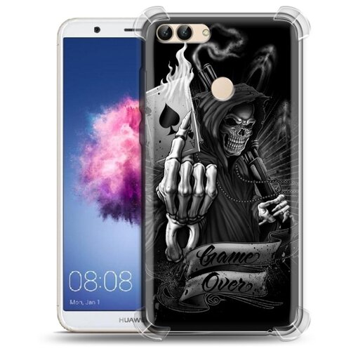 фото Дизайнерский силиконовый с усиленными углами чехол для huawei p smart креативный дизайн 100gadgets