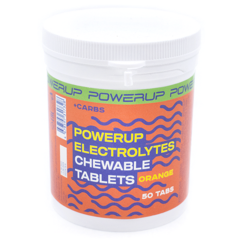 фото Жевательные солевые таблетки powerup (powerup electrolytes chewable tablets)апельсин банка 50таб