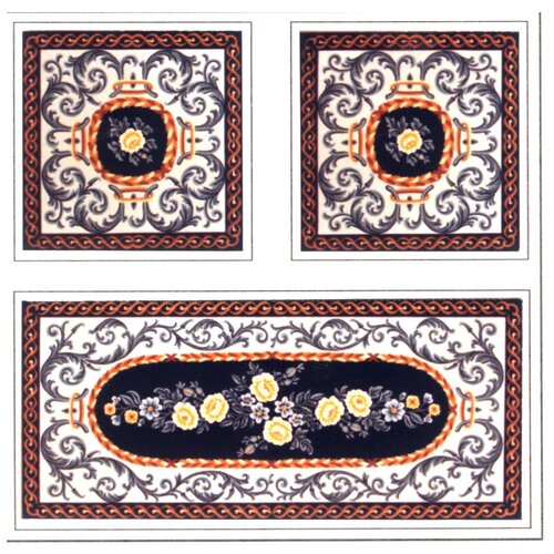 фото Канва жесткая с рисунком дорожка с орнаментом + подушка 90 x 100 см 32.63 gobelin l, diamant