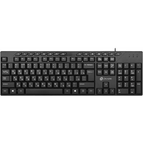 Клавиатура Оклик 125M черный USB Multimedia 1678108 100000₽