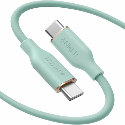 Кабель Anker 643 PowerLine III Flow USB-C to USB-C Cable 1.8m 100 Вт - Mint Green (A8553661)