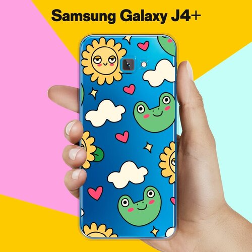 Силиконовый чехол на Samsung Galaxy J4+ Солнце / для Самсунг Галакси Джей 4 Плюс 2018