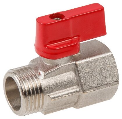 Кран шаровый MINI 1/2" нар.-вн. красная ручка AV Engineering (AVE13712R)