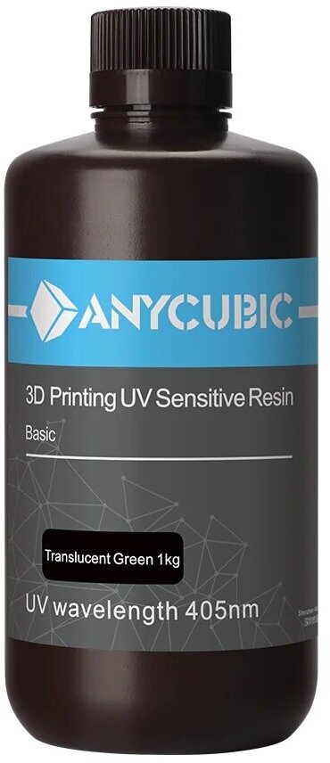 Фотополимерная смола Anycubic Basic UV Resin, 1л. зеленый прозрачный