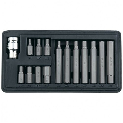 Набор бит HEX шестигранный хвостовик 12 CrV 10 мм 15 предметов Stels Новинка 1676₽