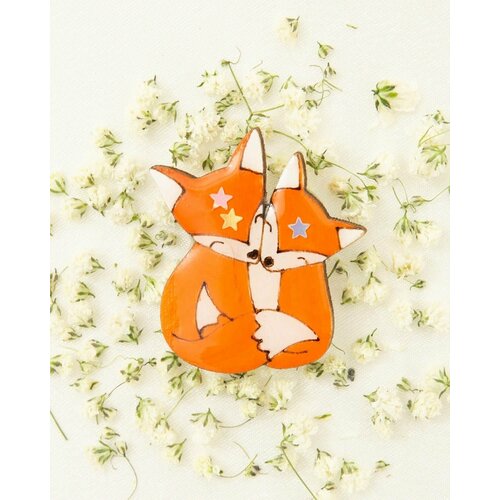 Брошь Inspiria, оранжевый