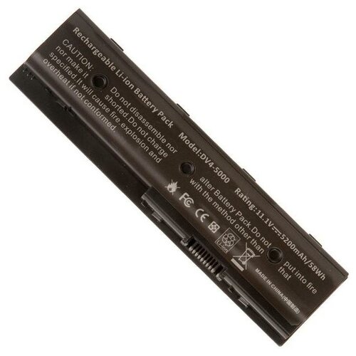 Аккумулятор АКБ для ноутбука HP Pavilion dv4-5000 black 11.1V 5200mAh, HSTNN-LB3P