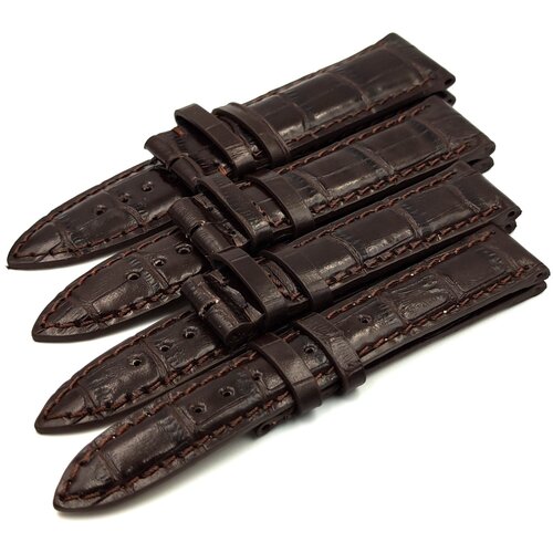 Ремешок Malpolon, фактура под рептилию, диаметр шпильки 1.75 мм, размер 18/16 L, Шоколадный