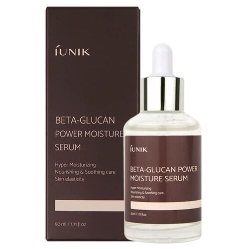 Сыворотка с бета-глюканом, 50 мл | IUNIK Beta-Glucan Power Moisture Serum увлажняющий крем для лица с бета глюканом iunik beta glucan daily moisture cream 60 мл