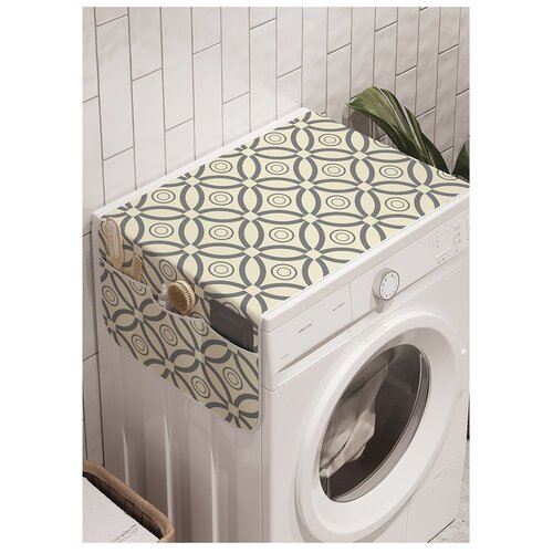 фото Органайзер для хранения "лепесточные круги" на стиральную машину, 45x120 см ambesonne