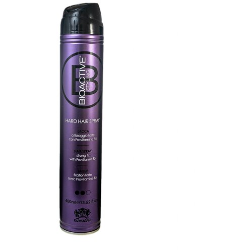 Farmagan Bioactive Styling: Лак для волос сильной фиксации с провитамином В5 (Hard Hair Spray), 400 мл лак экстра сильной фиксации с провитамином в5 bioactive styling hyper hair spray 400мл