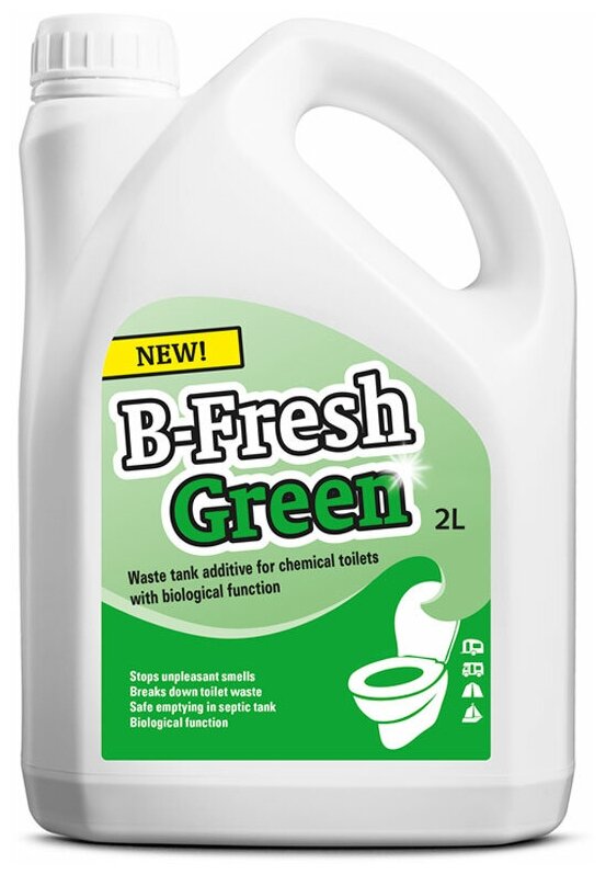 Туалетная жидкость Thetford B-Fresh Green для нижнего бака экологически безопасна, 2 л - фотография № 5