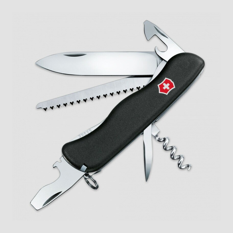 Нож швейцарский многофункциональный складной Victorinox «Forester », 12 функций, длина клинка: 9.1 см 0.8363.3V