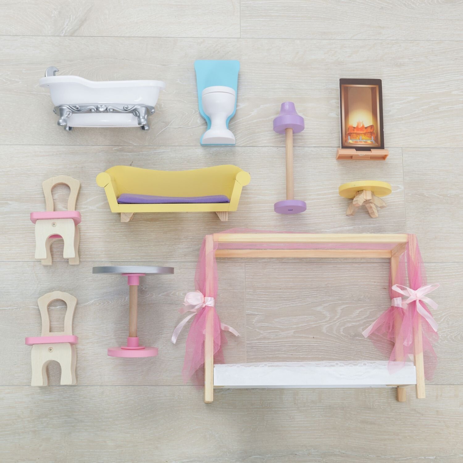 Трехэтажный дом из дерева для Barbie (Барби) KidKraft Кайли (Kaylee, 65251) с мебелью 10 предметов - фото №6