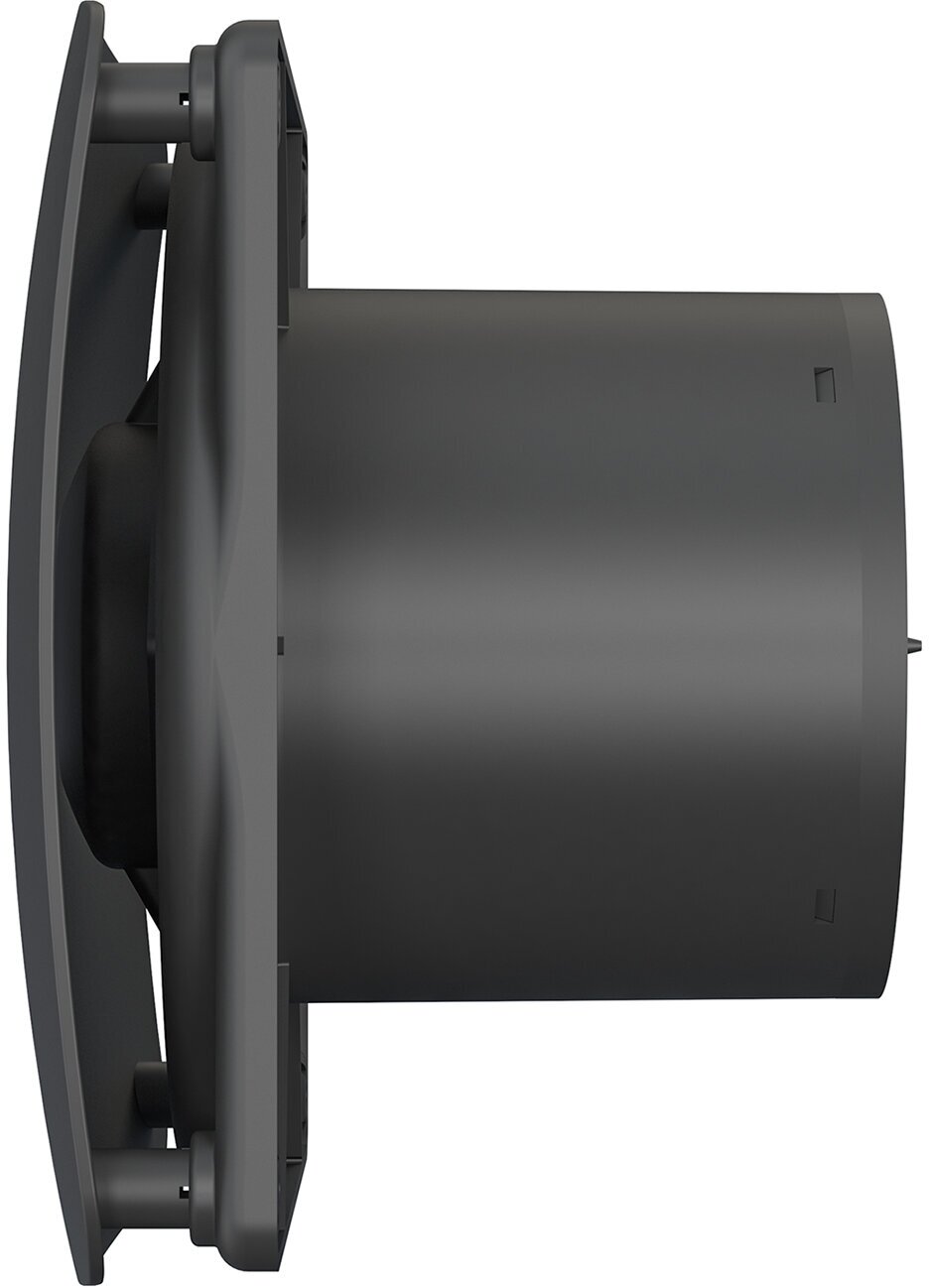 Вентилятор вытяжной осевой DICITI RIO 5C Matt black, с обратным клапаном, с двигателем на шарикоподшипниках, D 125 мм, черный матовый