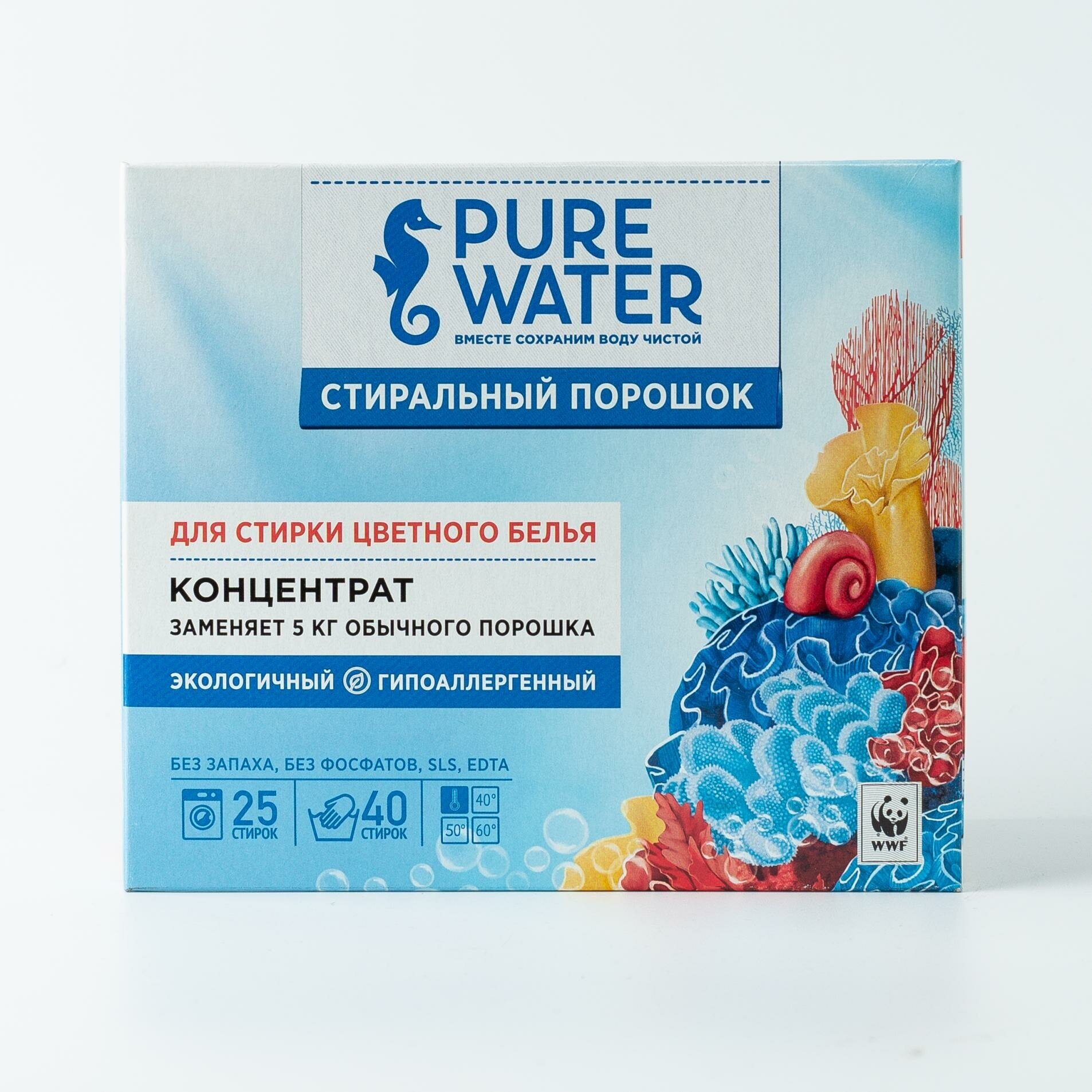 Стиральный порошок Pure Water для цветного белья 800г - фото №7