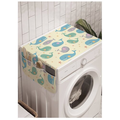 фото Органайзер для хранения "китовая вечеринка" на стиральную машину, 45x120 см ambesonne