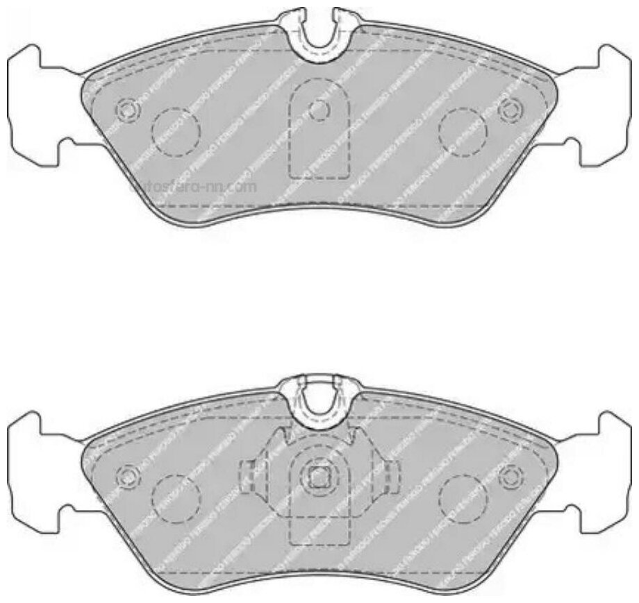 Комплект тормозных колодок Ferodo FVR1876 для Mercedes G- CLASS W460 W461 W463 SPRINTER 901 902903904909; VW LT 2835 II 2DB II