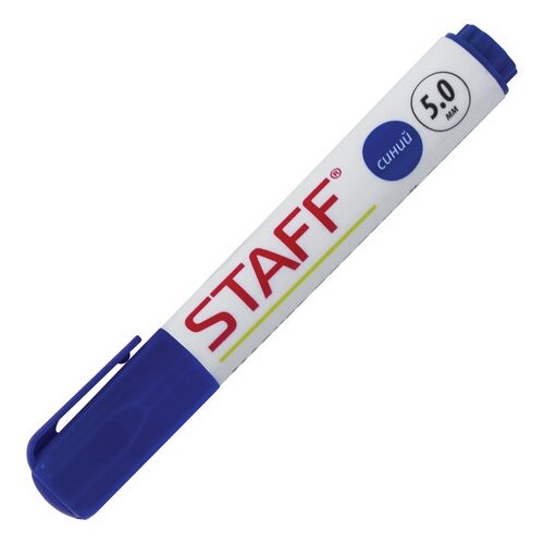 STAFF Маркер для доски Manager, синий, 1 шт. маркер стираемый для белой доски синий staff manager wbm 491 5 мм с клипом 151492