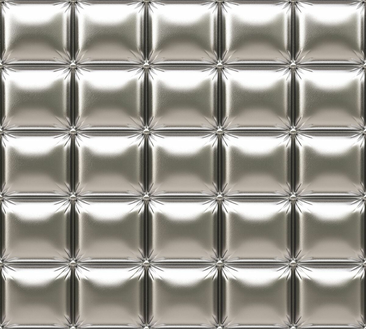 фото Фотообои виниловые тисненые на флизелиновой основе И 032 Стена из серебряных квадратов 300х270см