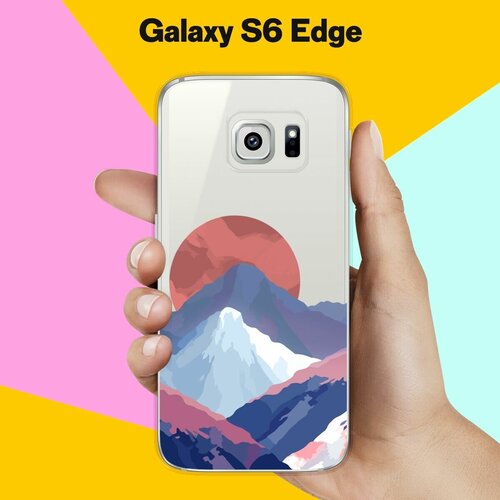 Силиконовый чехол на Samsung Galaxy S6 Edge Горы / для Самсунг Галакси С6 Эдж жидкий чехол с блестками абстрактные цветы в движении на samsung galaxy s6 edge самсунг галакси с 6 эдж