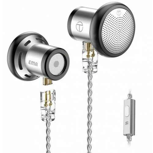 Наушники TRN EMA с микрофоном серебристый 1890₽