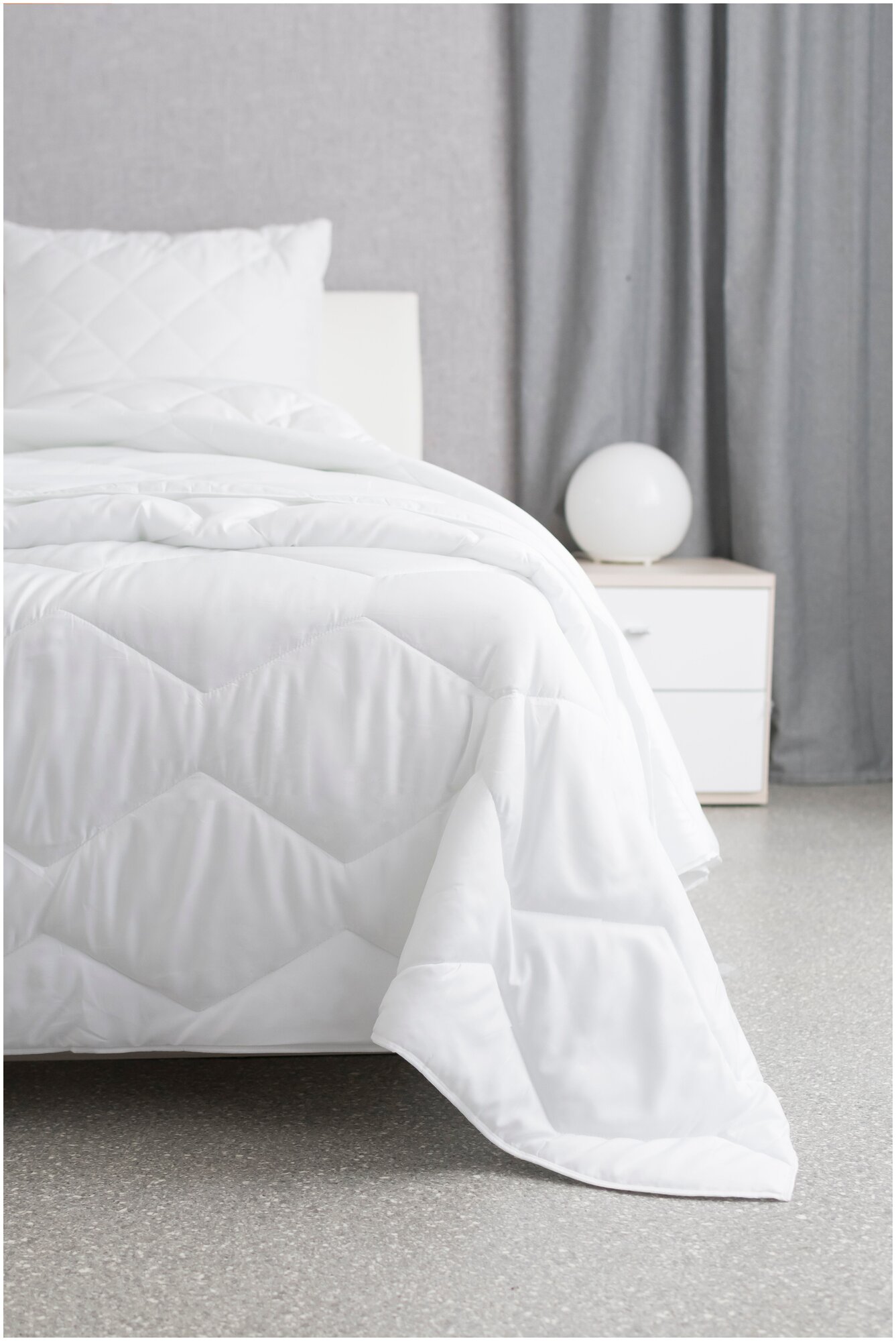 Одеяло белое стеганное облегченное 2 спальное Мягкий Сон "Bella Rosa" всесезонное 172х205/ для дома, для сна, в подарок - фотография № 6