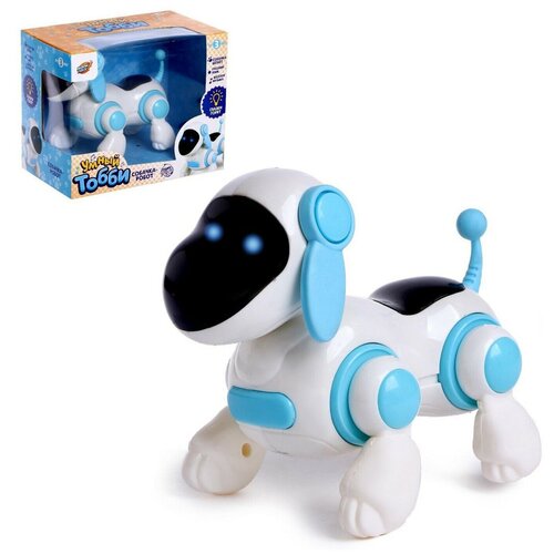 Собачка-робот WOOW TOYS Умный Тобби, ходит, поёт, работает от батареек, цвет голубой собачка робот умный тобби ходит поёт работает от батареек цвет голубой woow toys 5220358