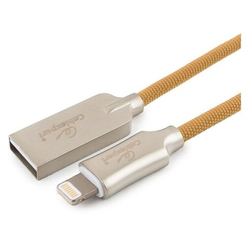 Кабель Cablexpert USB 2,0-Lightning MFI, М/М, 1 м, золотистый (CC-P-APUSB02Gd-1M) комплект 3 штук кабель usb 2 0 lightning mfi м м 1 м cablexpert зо cc p apusb02gd 1m