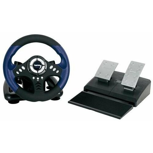 Руль Hama Thunder V18 USB проводной черно-синий 166500₽