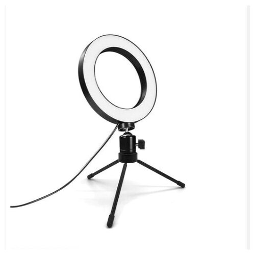 Кольцевая лампа для сэлфи настольная диодная 8 дюймов профессиональная съемка Белый 91900₽
