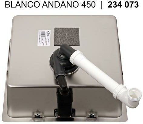 Интегрированная кухонная мойка 44 см, Blanco Andano 450-IF, нержавеющая сталь/полированная - фотография № 8