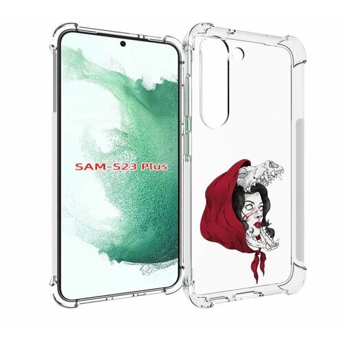 Чехол MyPads Красная шапочка и волк женский для Samsung Galaxy S23 Plus + задняя-панель-накладка-бампер