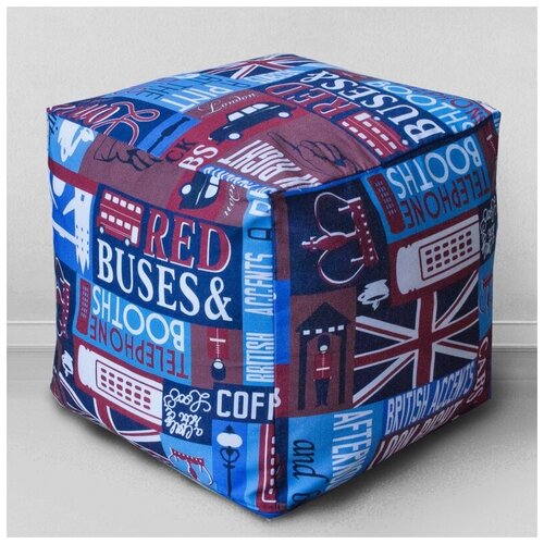MyPuff пуфик мешок Кубик Знакомый Лондон, мебельный хлопок
