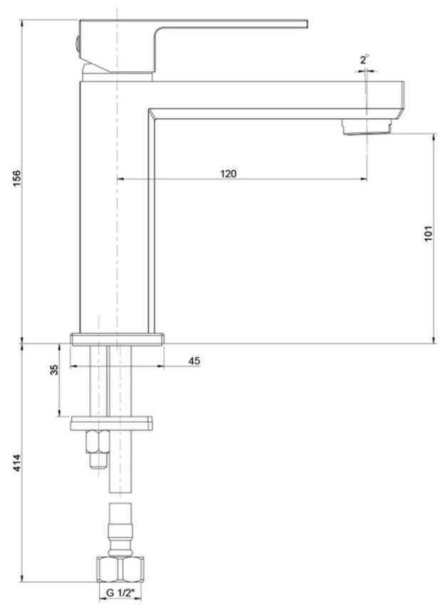 Смеситель для раковины Paini Grazia 21CR205S хром