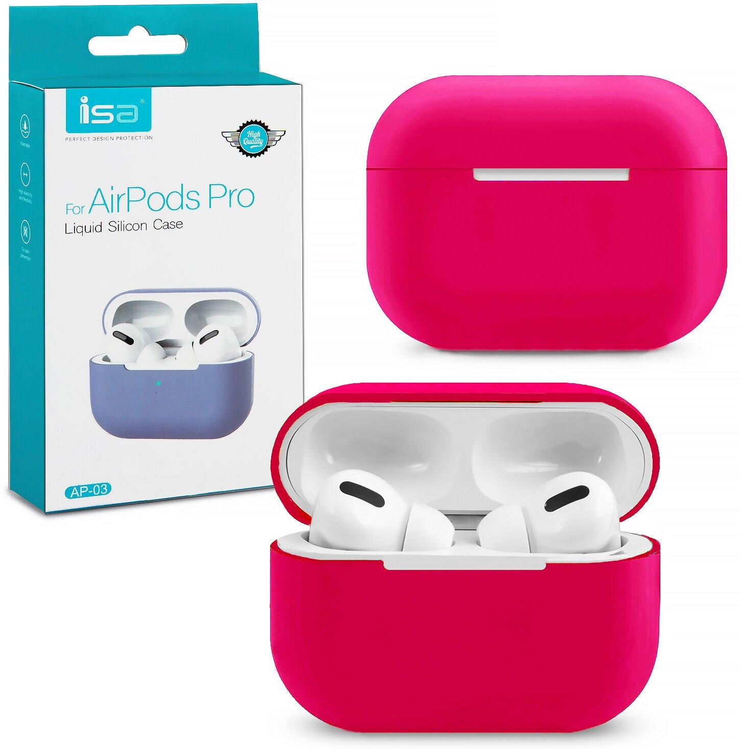 Чехол для наушников / Чехол для Airpods Pro Silicon Case ISA Hibiscus