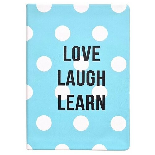 INFOLIO Тетрадь Dots Love Laugh Learn N2007, клетка, 96 л., 96 шт., голубой