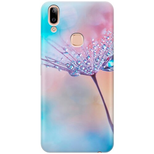 фото Ультратонкий силиконовый чехол-накладка для vivo y85 / v9 с принтом "капелька на одуванчике" gosso