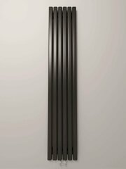 Радиатор вертикальный стальной VELAR высота 1750мм, ширина 280мм, 6 секции, чёрный, подключение нижнее центральное 1/2