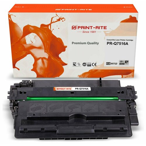 Print-Rite PR-Q7516A картридж лазерный (HP 16A - Q7516A) черный 12000 стр