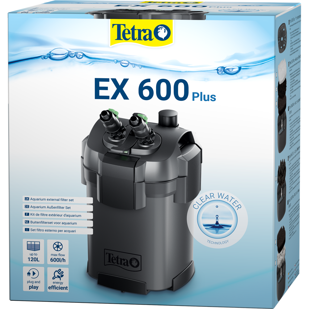 Tetra EX 600 Plus - внешний фильтр для аквариумов от 60 до 120 литров